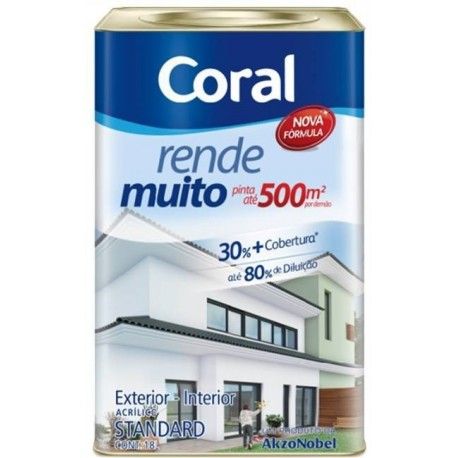 Tinta Látex Stander Rende Muito Branco Tigre da Coral 18 Kl